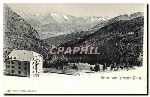 Cartes postales Gruss Vom Simplon Kulm