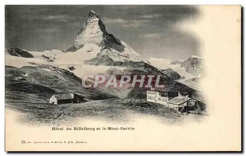 Cartes postales Hotel Du Riffelberg Et Le Mont Cervin