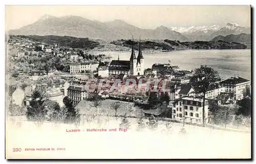 Ansichtskarte AK Luzern Hotkirche Und Rigi