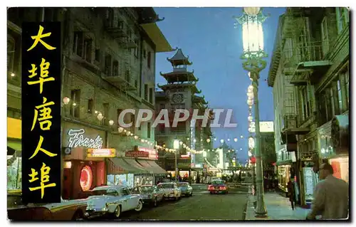 Cartes postales moderne San Francisco Chination Califorina And Grant Avenue At Night Here At The