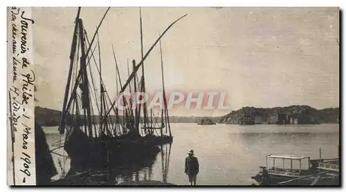 CARTE PHOTO Souvenir de Philae Egypte