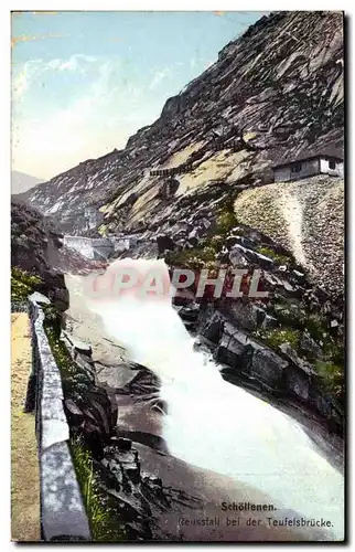 Cartes postales Schollenen Reusstall bei der Teufelsbrucke