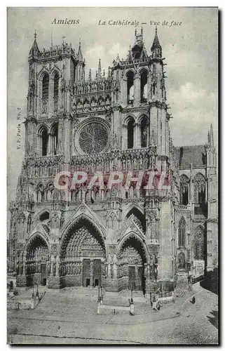 Cartes postales Amiens La Cathedrale Vue de face