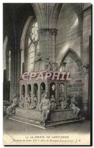 Cartes postales Abbaye de St Denis Tombeau de Louis XII et Anne de Bretagne