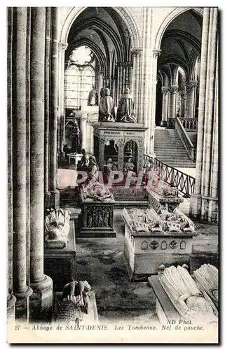 Cartes postales Abbaye de St Denis Les Tombeaux Nef de gauche