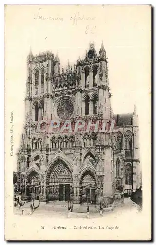 Cartes postales Amiens Cathedrale La facade