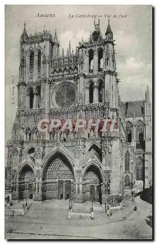 Cartes postales Amiens La CAthedrale Vue de face