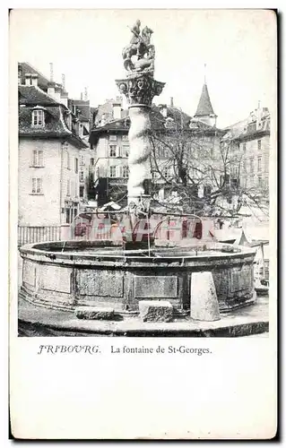 Cartes postales Fribourg La Fontaine de St georges