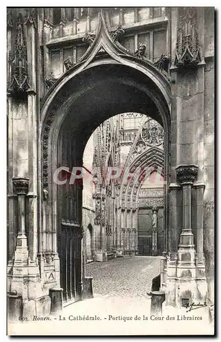 Ansichtskarte AK Rouen La Cathedrale Portique De La Cour des Libraires