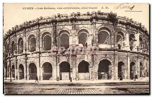 Ansichtskarte AK Nimes Les Arenes vue exterieure cote Ouest