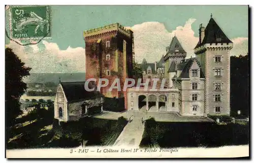 Cartes postales Pau Le Chateau Henri IV Facade Principaie