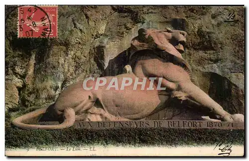 Cartes postales Defenserrs De Belfort Belfort Le Lion