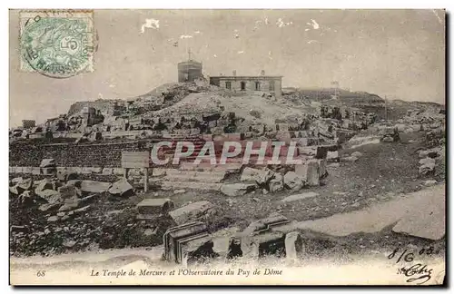 Cartes postales Le Temple de Mercure et l&#39Observatoire du Puy de Dome