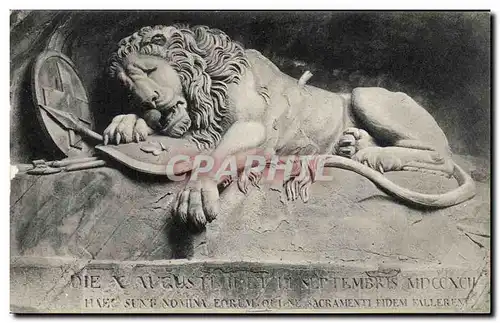 Ansichtskarte AK Luzern Lowendenkmal Lion