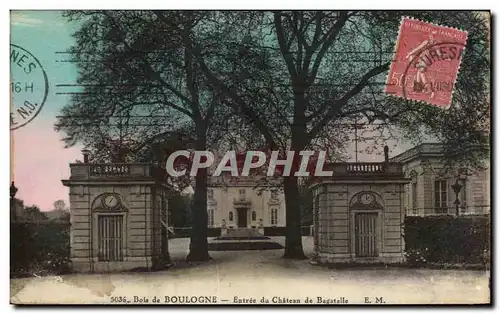 Cartes postales Bois de Boulogne Entree du Chateau de Bagatelle