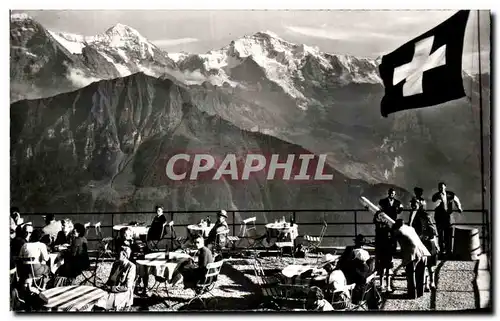 Cartes postales moderne Terrasse Schynige Platte Monch Jungfrau