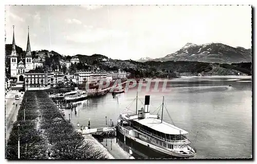 Moderne Karte Luzern mit Rigi Bateau