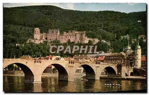 Cartes postales moderne Heidelberg Alte Neckarbrucke und Schloss