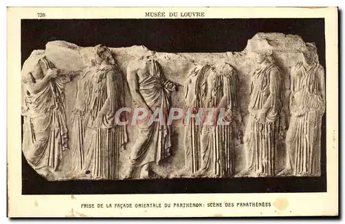 Ansichtskarte AK Fris De La Facade Orientale Du Parthenon Scene Des Panathenees