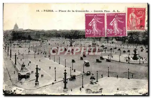 Cartes postales Paris Place De La Concorde