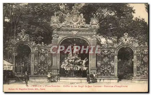 Cartes postales Nancy Place Stanislas Grilles En Fer Forge De Jean Lamour Fontaine d&#39amphitrite