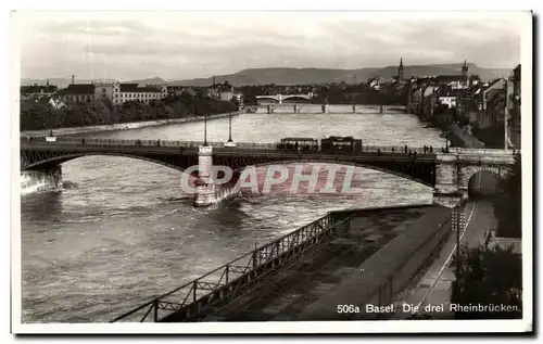 Cartes postales Basel Die drei Rheinbrucken