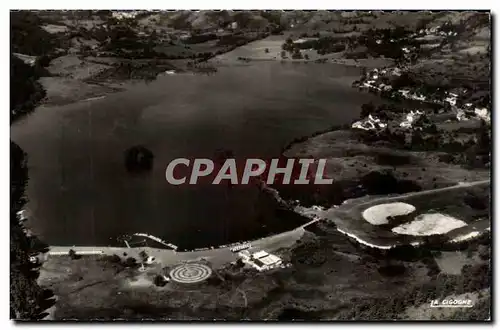 Moderne Karte en Avion Sur Le Lac Chambon Vue Generale La Plage Et Les Hotels Villages de Varennes et de Cham