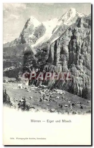 Cartes postales Murren Eiger Und Monch
