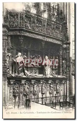 Ansichtskarte AK Rouen La Cathedrale Tombeaux Des Cardinaux d&#39Amboise