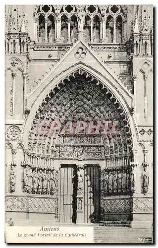 Cartes postales Amiens Le grand Portail de la Cathedrate