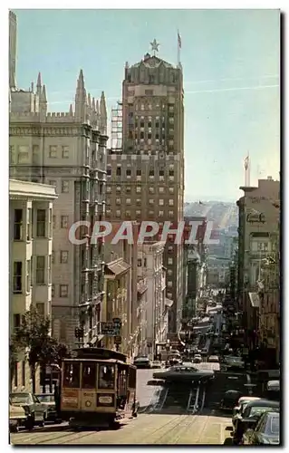 Ansichtskarte AK San Francisco The Powell Street Cable Car Here you see the only moving National