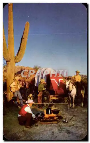 Cartes postales moderne Ckow Time Around The Chuck Wagon A tamirar sight at dusk as the