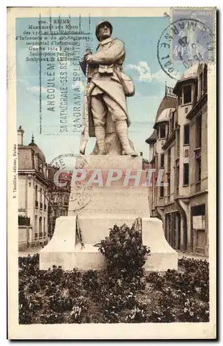 Ansichtskarte AK Reims Monument aux morts des 132 et 322 regiments d&#39infanterie militaria
