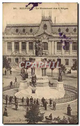 Cartes postales Belfort Le Monument des 3 Sieges