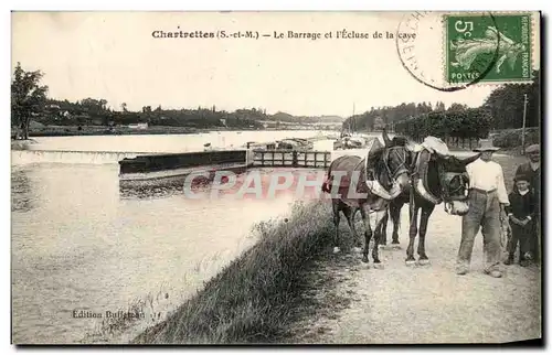 Ansichtskarte AK Chartrettes Le barrage et l&#39Ecluse de la cave Anes TOP