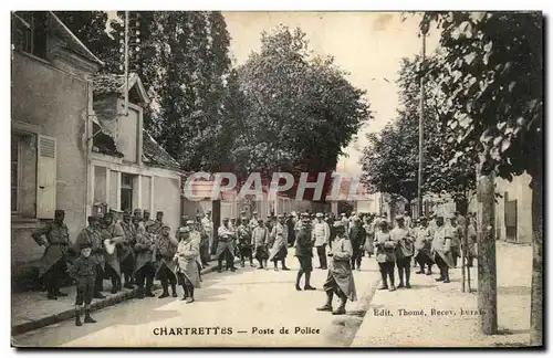 Ansichtskarte AK Chartrettes Poste de Police