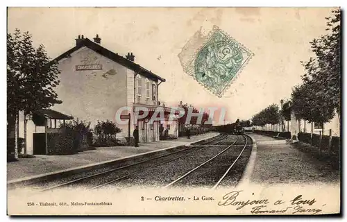 Ansichtskarte AK Chartrettes La Gare Train
