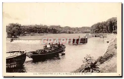 Cartes postales Chartrettes Barrage et Ecluse de Sermaize