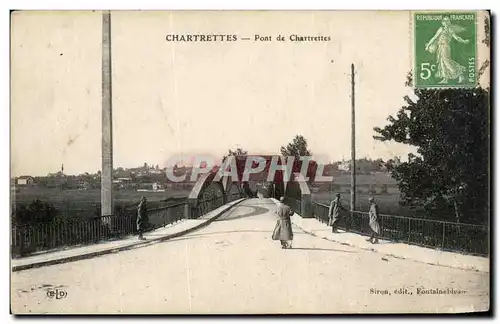 Ansichtskarte AK Chartrettes Pont de Chartrettes Soldats Militaria