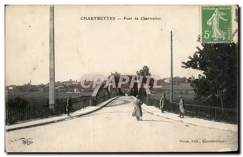 Cartes postales Chartrettes Pont de Chartrettes Soldats Militaria