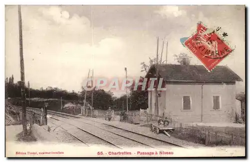 Cartes postales Chartrettes Passage a Niveau Train