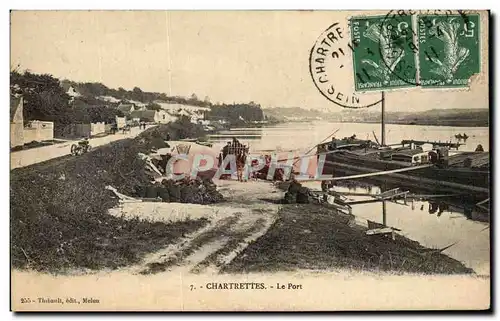 Cartes postales Chartrettes Le Port peniche