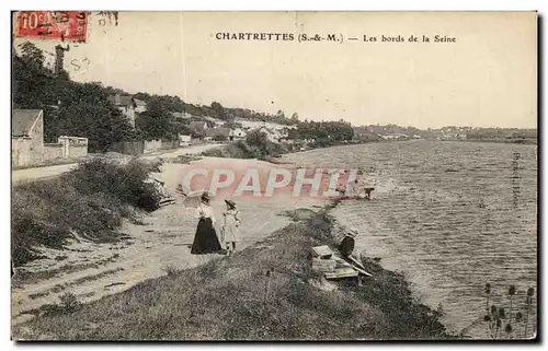 Ansichtskarte AK Chartrettes Les bords de la Seine