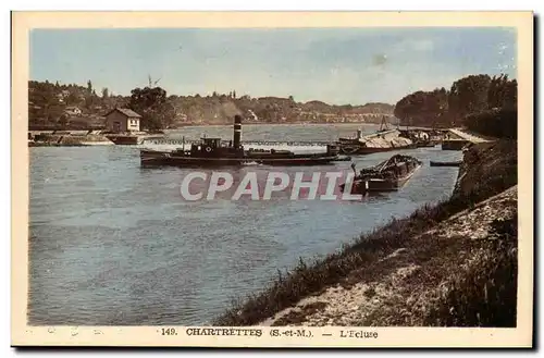 Cartes postales Chartrettes L&#39Ecluse Bateau