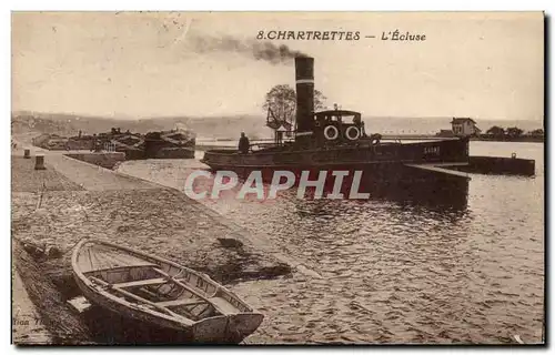 Cartes postales Chartrettes L&#39Ecluse Bateau