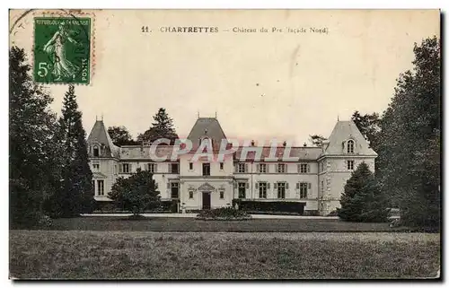 Cartes postales Chartrettes Chateau Du Pre Facade Nord