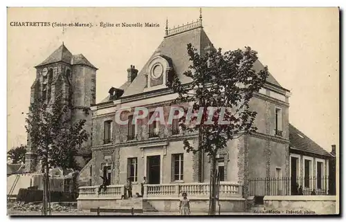 Cartes postales Chartrettes Eglise Et Nouvelle Mairie