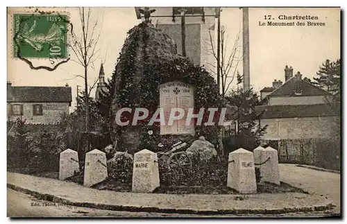 Cartes postales Chartrettes Le Monument Des Braves Militaria