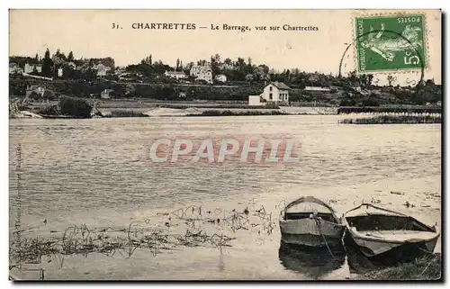 Ansichtskarte AK Chartrettes Barrage vue sur Chartrettes