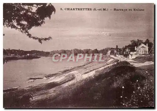 Cartes postales Chartrettes Barrage et Ecluse